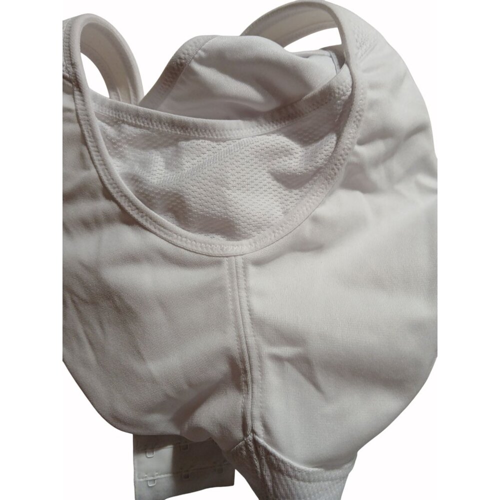 Glamorise Womens White High Impact Sports Bra CH991 Magic Lift Size 38D Wireless - Picture 11 of 11